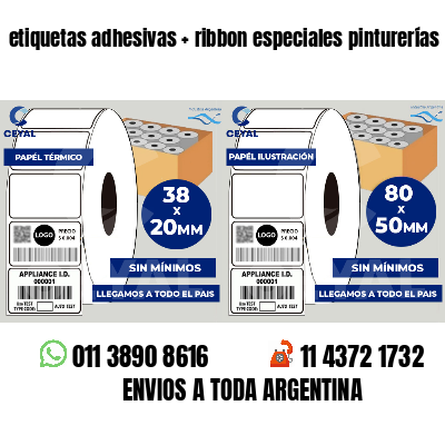 etiquetas adhesivas   ribbon especiales pinturerías