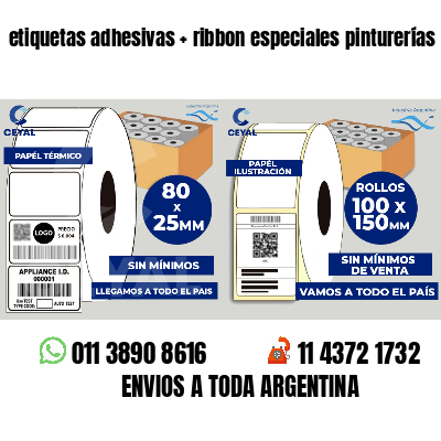 etiquetas adhesivas   ribbon especiales pinturerías