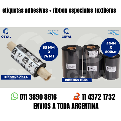 etiquetas adhesivas   ribbon especiales textileras