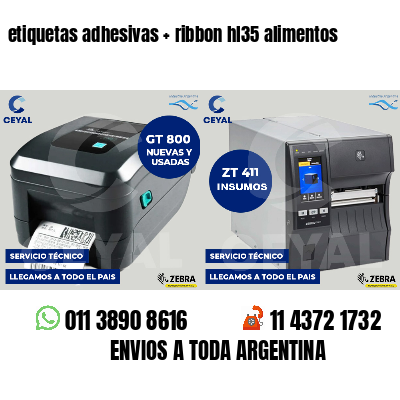 etiquetas adhesivas   ribbon hl35 alimentos