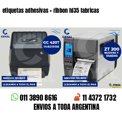 etiquetas adhesivas   ribbon hl35 fabricas