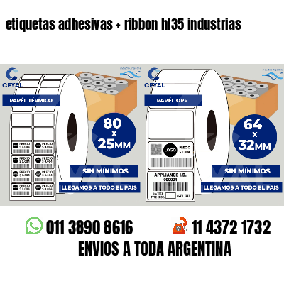 etiquetas adhesivas   ribbon hl35 industrias