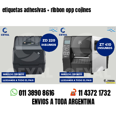 etiquetas adhesivas   ribbon opp cojines