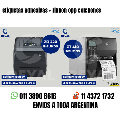 etiquetas adhesivas ribbon opp colchones