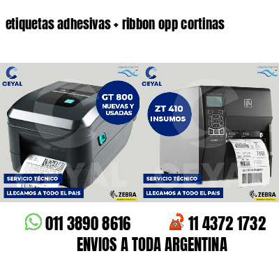 etiquetas adhesivas   ribbon opp cortinas