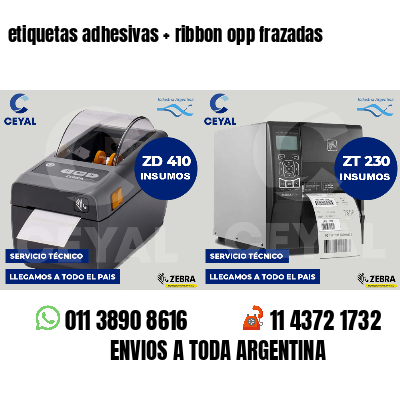 etiquetas adhesivas   ribbon opp frazadas