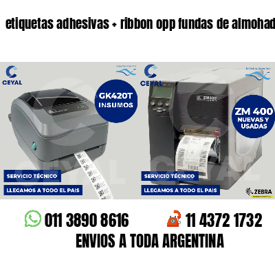 etiquetas adhesivas   ribbon opp fundas de almohadones