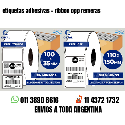 etiquetas adhesivas   ribbon opp remeras
