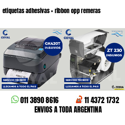 etiquetas adhesivas   ribbon opp remeras