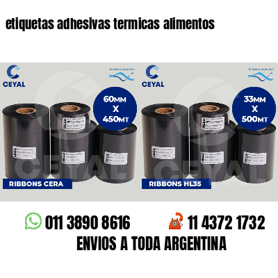 etiquetas adhesivas termicas alimentos