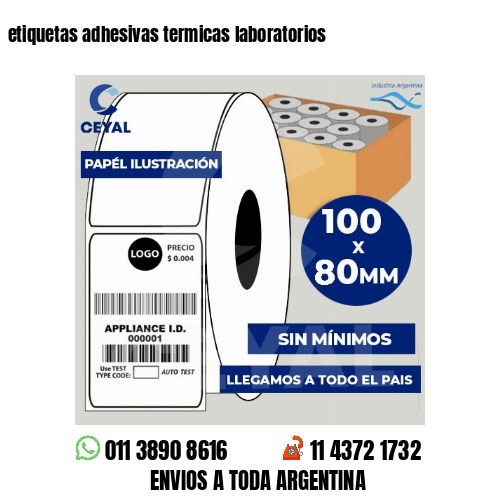 etiquetas adhesivas termicas laboratorios