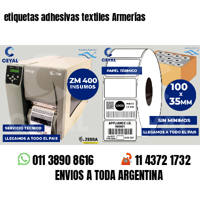 etiquetas adhesivas textiles Armerías