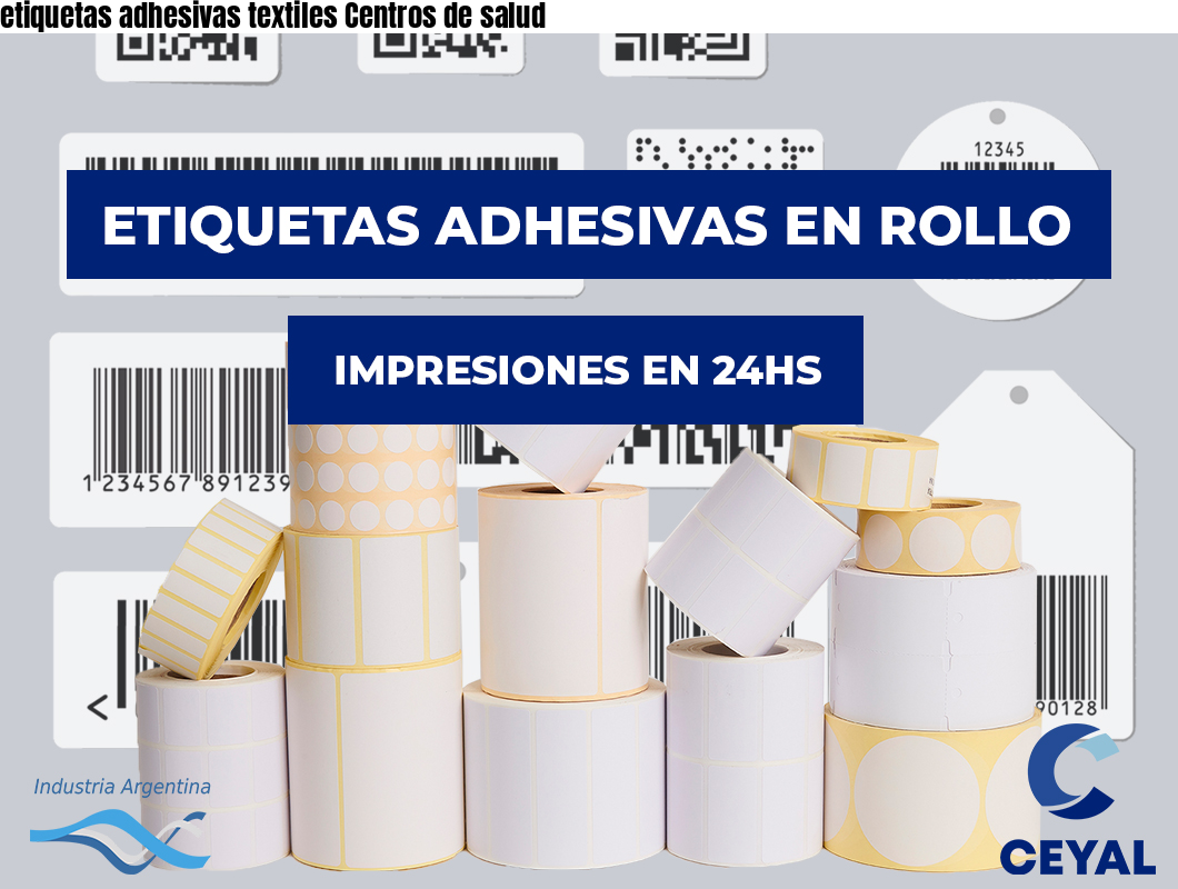 etiquetas adhesivas textiles Centros de salud