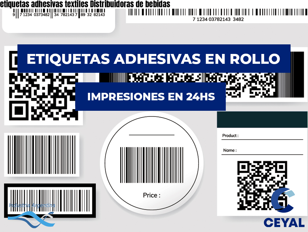 etiquetas adhesivas textiles Distribuidoras de bebidas