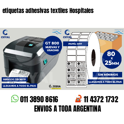 etiquetas adhesivas textiles Hospitales