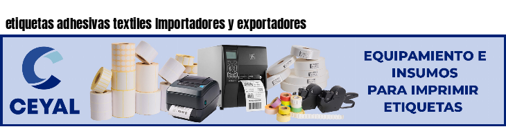 etiquetas adhesivas textiles Importadores y exportadores