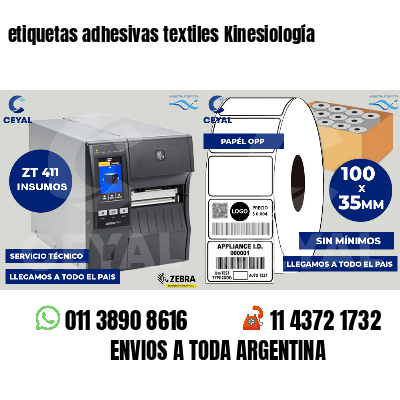 etiquetas adhesivas textiles Kinesiología