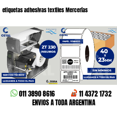 etiquetas adhesivas textiles Mercerías