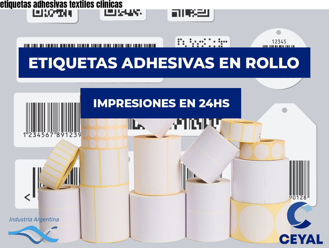 etiquetas adhesivas textiles clinicas