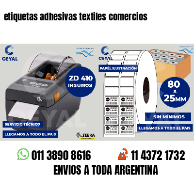etiquetas adhesivas textiles comercios