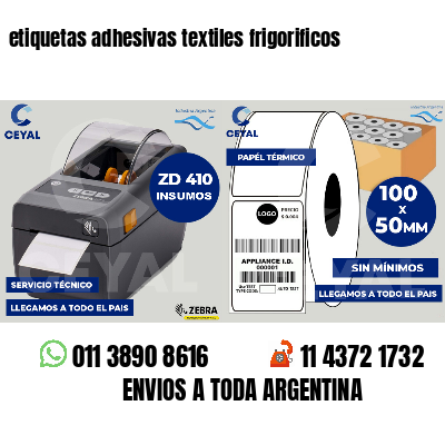 etiquetas adhesivas textiles frigorificos