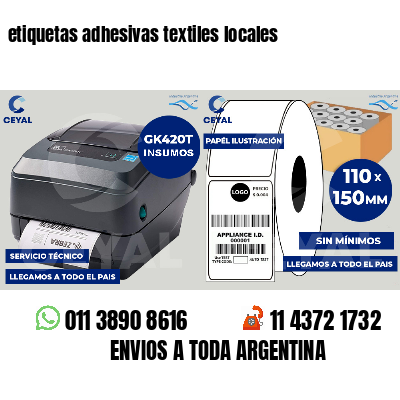 etiquetas adhesivas textiles locales