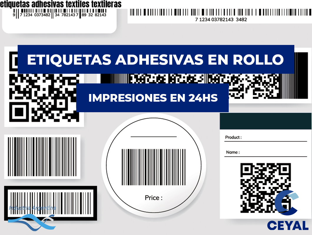 etiquetas adhesivas textiles textileras