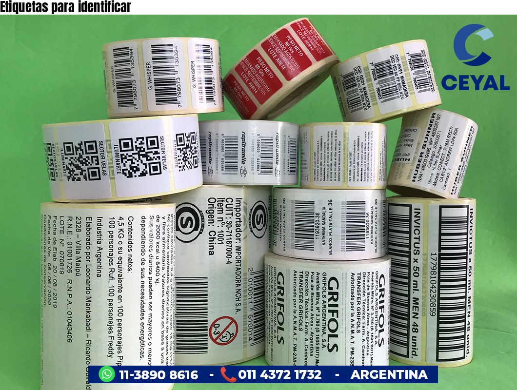 Etiquetas para identificar