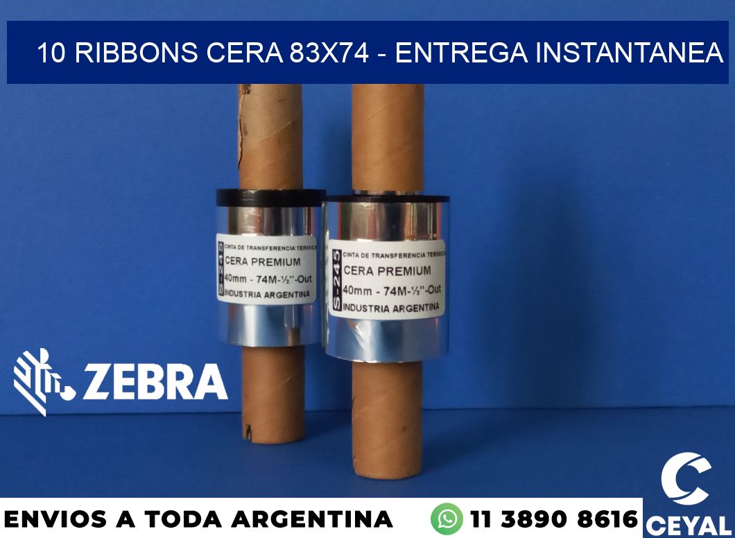 10 Ribbons cera 83x74 - entrega instantanea