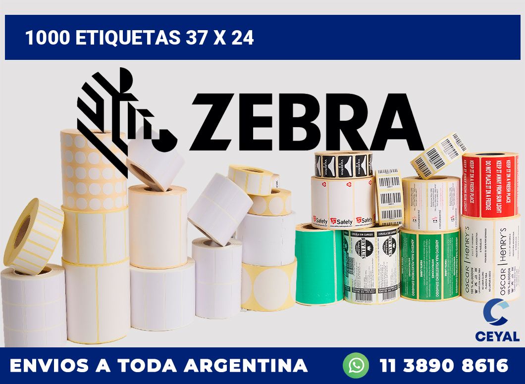 1000 etiquetas 37 x 24