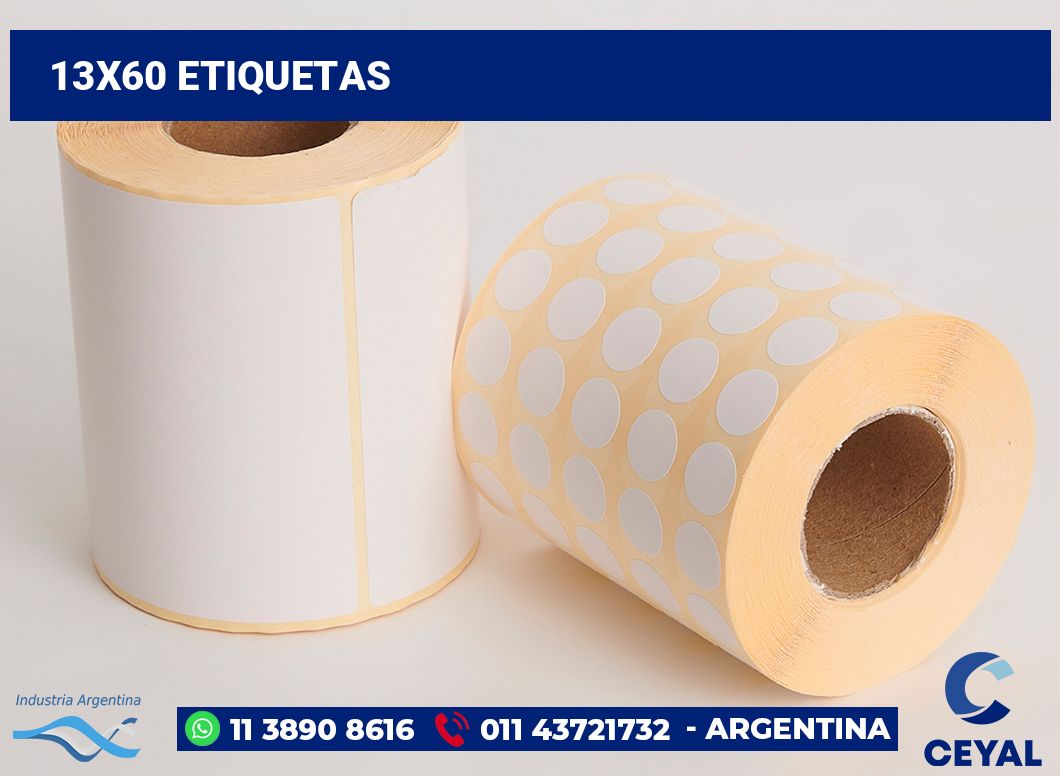 13x60 Etiquetas