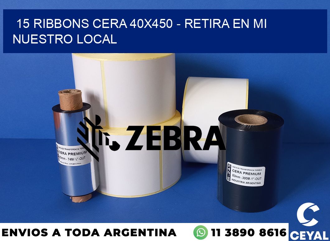 15 Ribbons cera 40x450 - retira en mi nuestro local