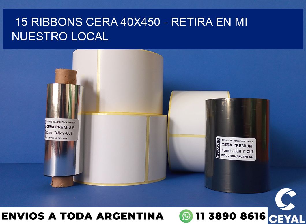 15 Ribbons cera 40×450 – retira en mi nuestro local