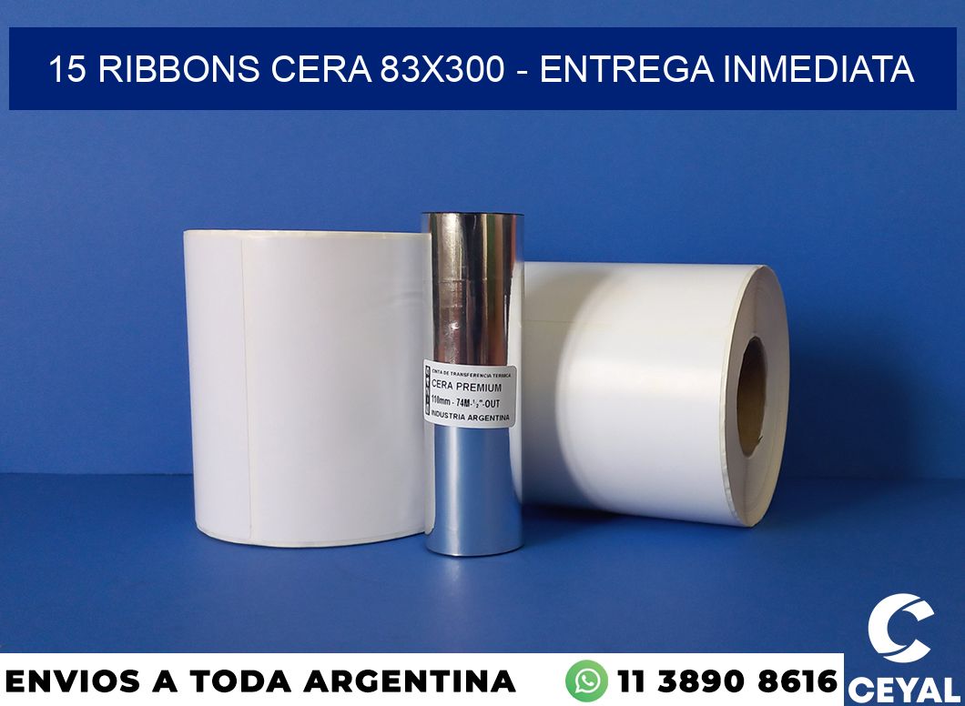 15 Ribbons cera 83×300 – Entrega inmediata