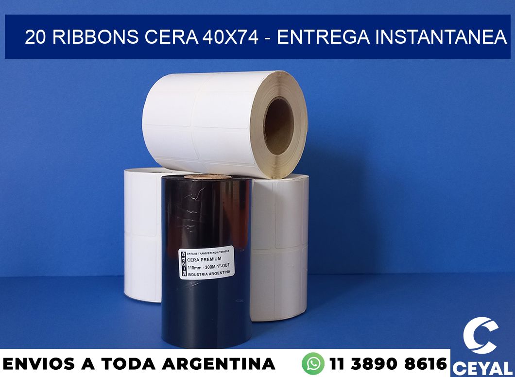 20 Ribbons cera 40×74 – entrega instantanea