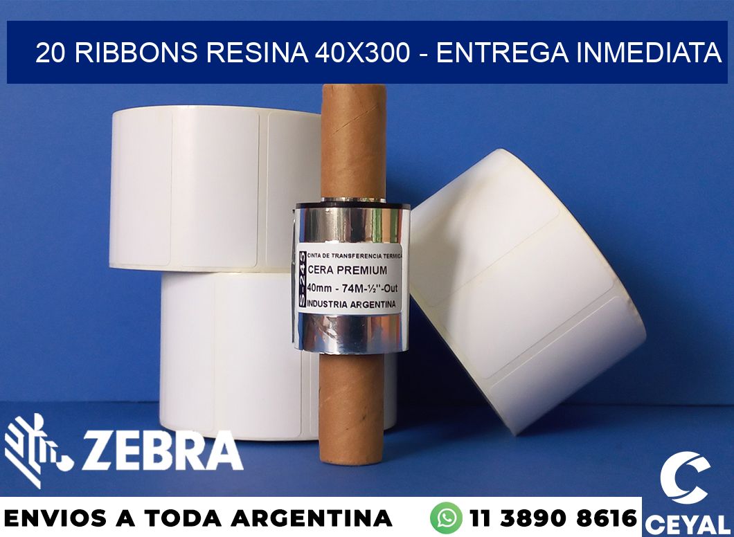 20 Ribbons resina 40x300 - Entrega inmediata