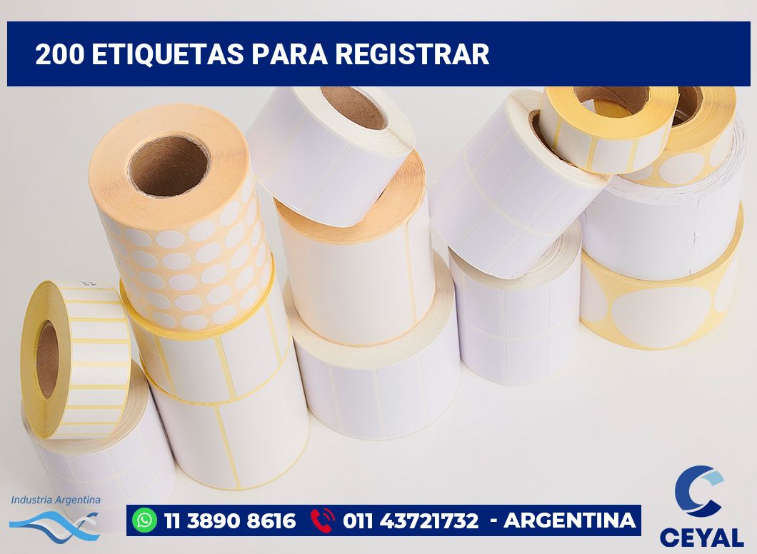 200 Etiquetas para registrar