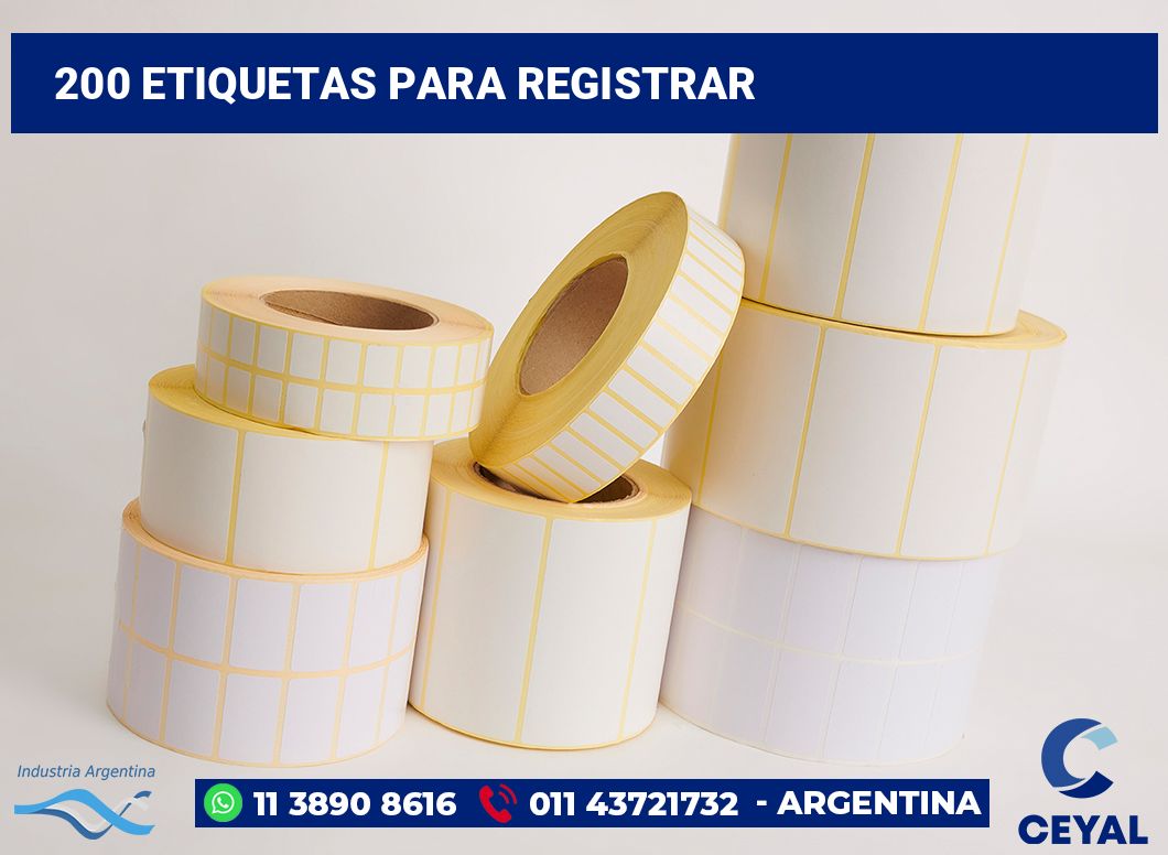200 Etiquetas para registrar