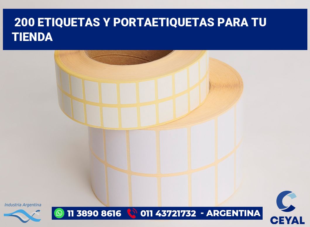 200 Etiquetas y portaetiquetas para tu tienda