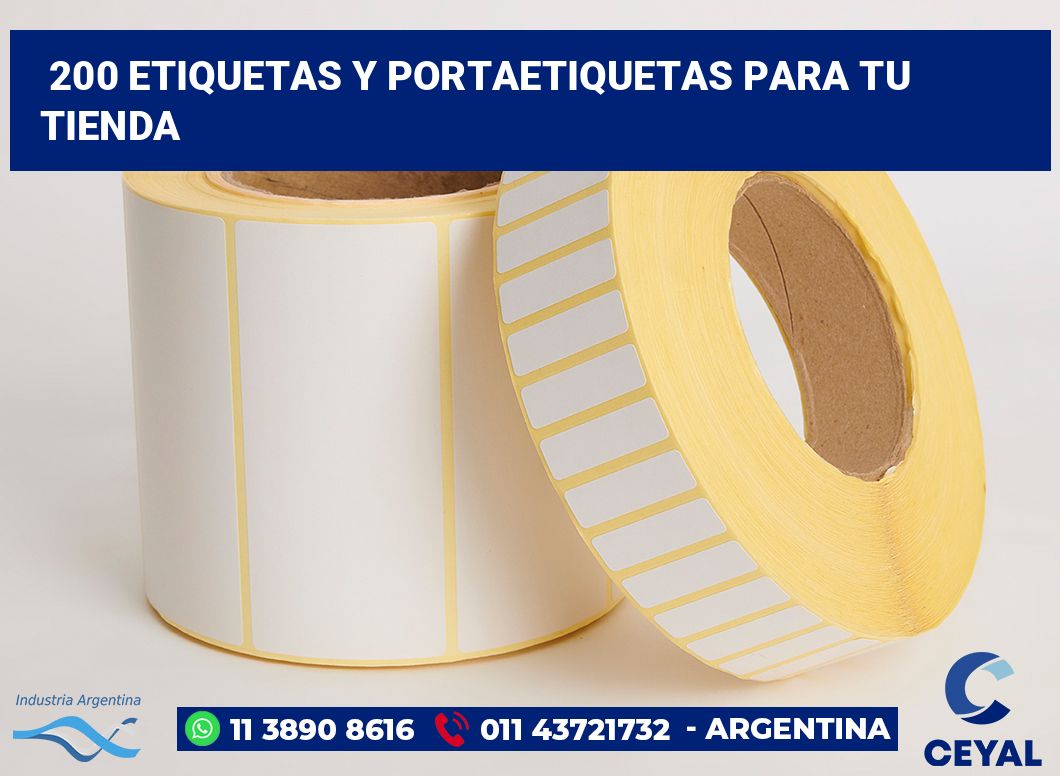 200 Etiquetas y portaetiquetas para tu tienda