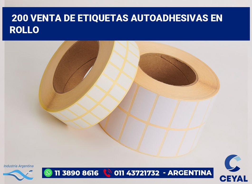 200 Venta de etiquetas autoadhesivas en rollo