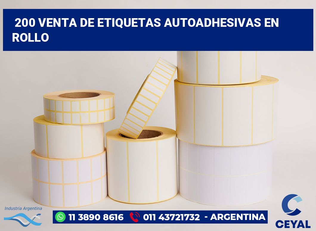 200 Venta de etiquetas autoadhesivas en rollo