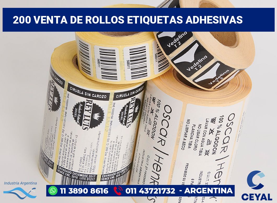 200 Venta de rollos etiquetas adhesivas