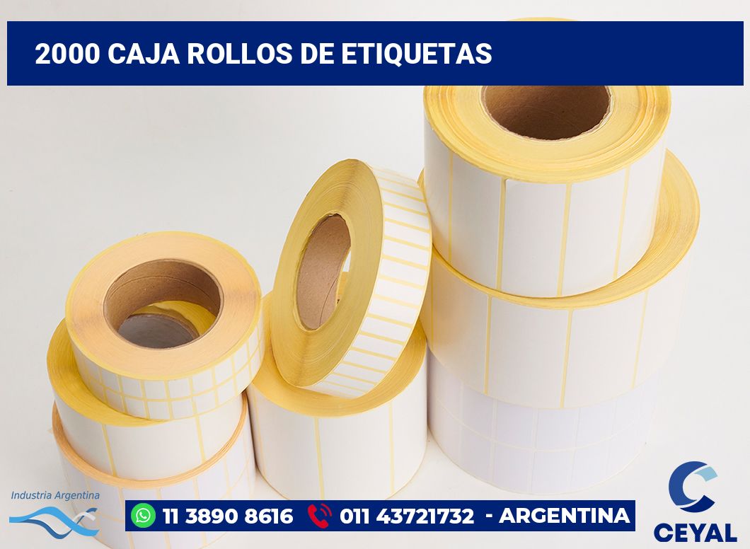 2000 Caja rollos de etiquetas