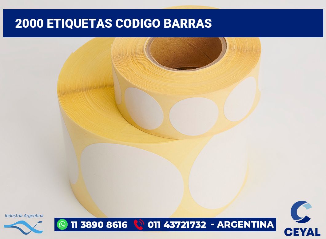 2000 Etiquetas codigo barras