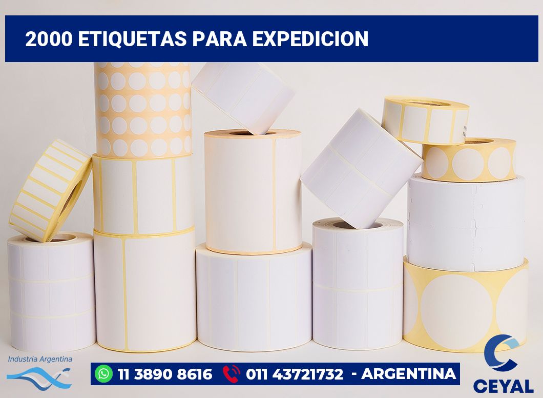 2000 Etiquetas para expedicion