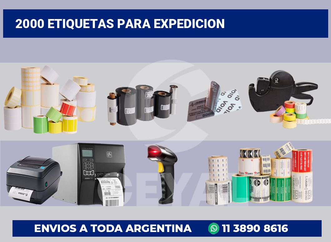 2000 Etiquetas para expedicion