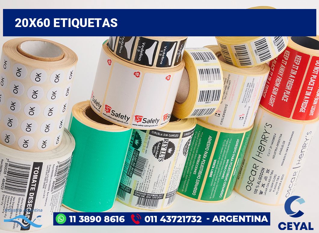 20x60 Etiquetas