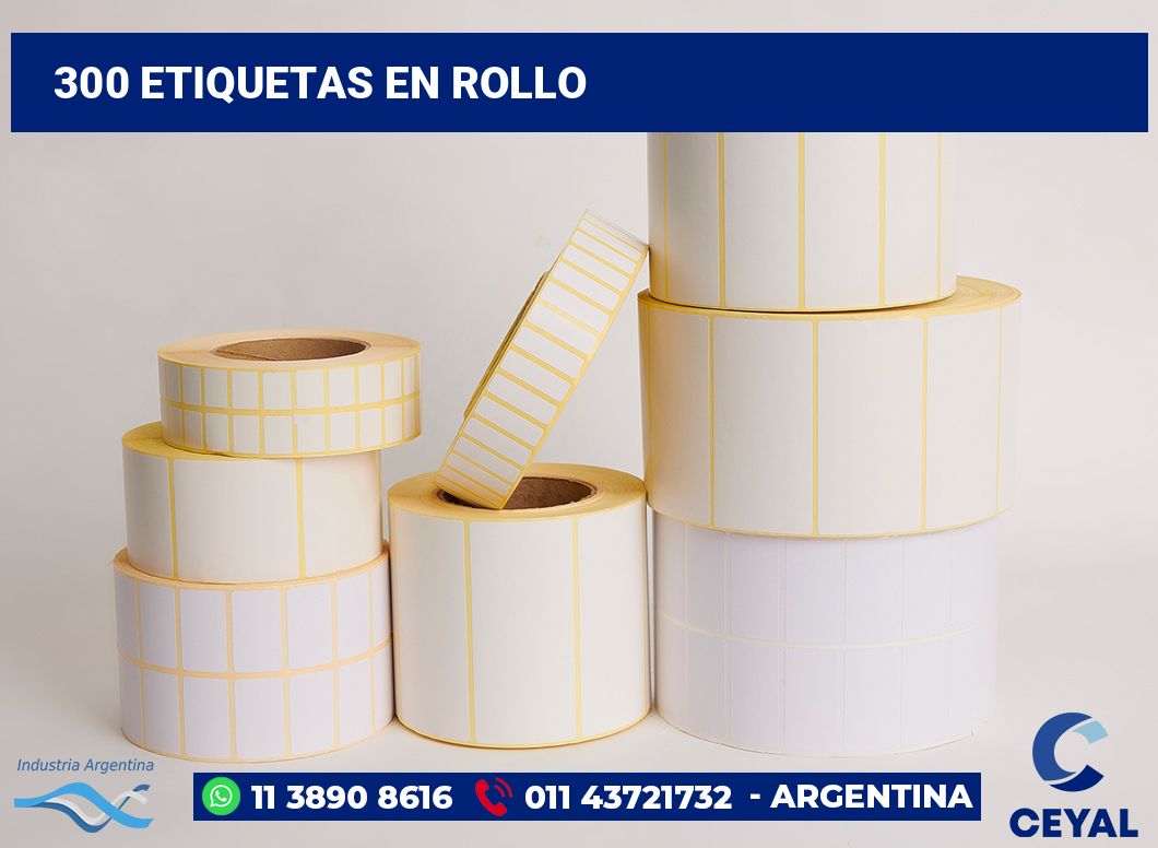 300 Etiquetas en rollo