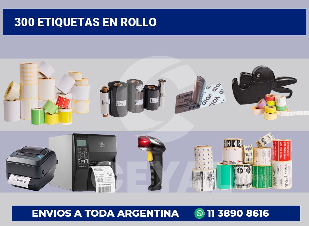 300 Etiquetas en rollo